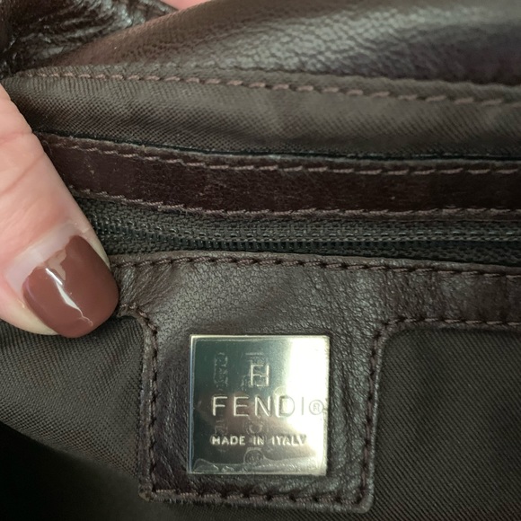 Fendi green and black stripe shoulder bag - Picture 5 of 6